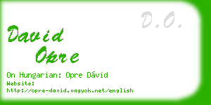 david opre business card